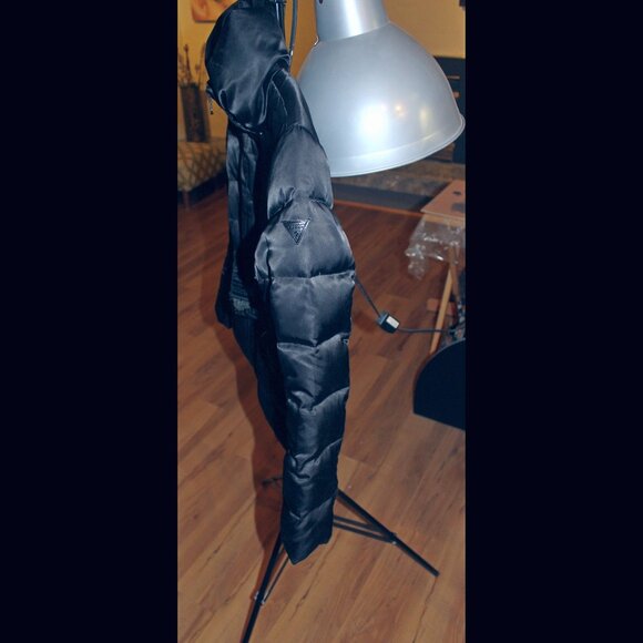 Vintage Y2K Down Filled Belted GUESS Winter Puffer Coat - Picture 8 of 12